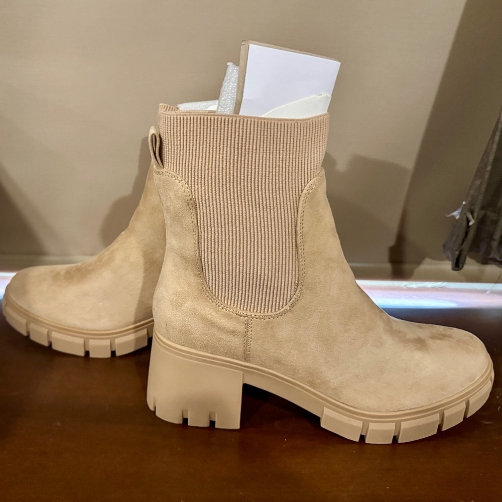 NWT Tan Suede Ankle Boots
